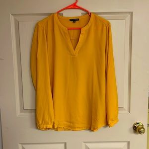 Mustard Yellow dressy long-sleeve top